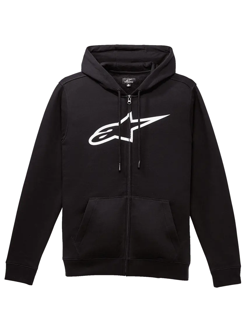 Alpinestars Ageless Zip Hoodie V3 Black / White FREE UK Delivery, FREE 365 Day Returns | Moto Central