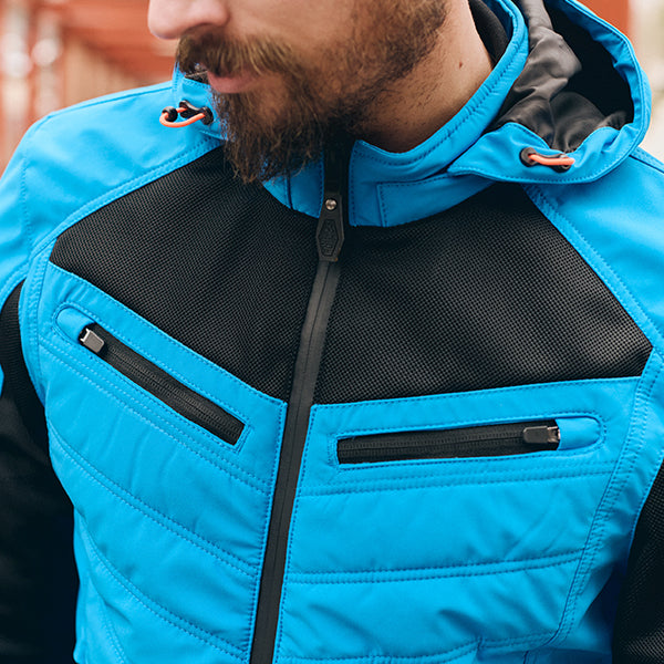 Segura Natcho Vented Textile Jacket Blue / Orange FREE UK Delivery, FREE 365 Day Returns | Moto Central