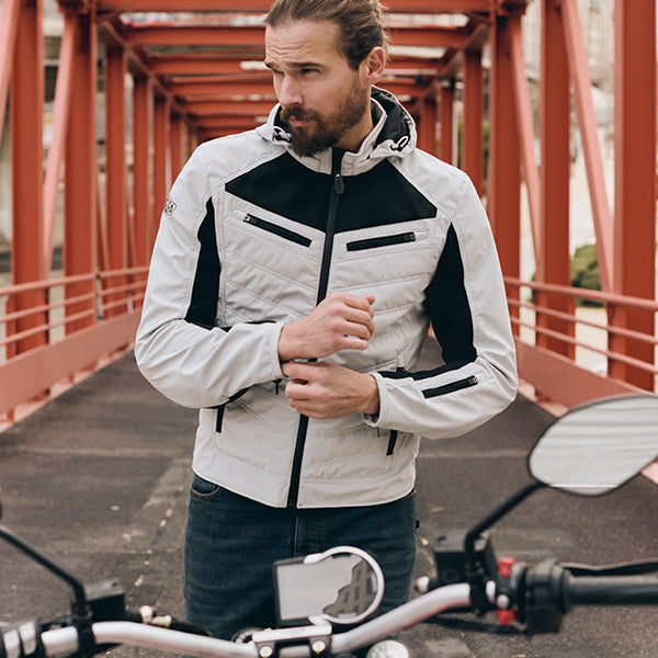 Segura Natcho Vented Textile Jacket Grey / White FREE UK Delivery, FREE 365 Day Returns | Moto Central