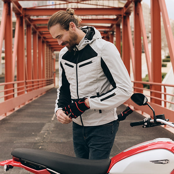 Segura Natcho Vented Textile Jacket Grey / White FREE UK Delivery, FREE 365 Day Returns | Moto Central
