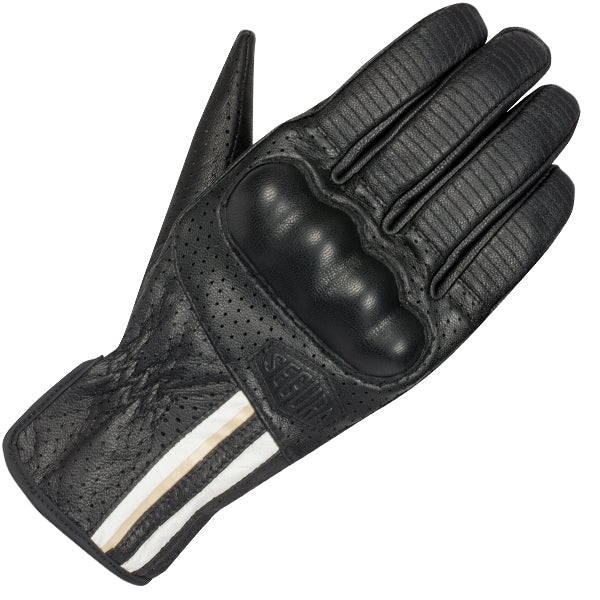 Segura Romeo Leather Gloves Black / White FREE UK Delivery, FREE 365 Day Returns | Moto Central