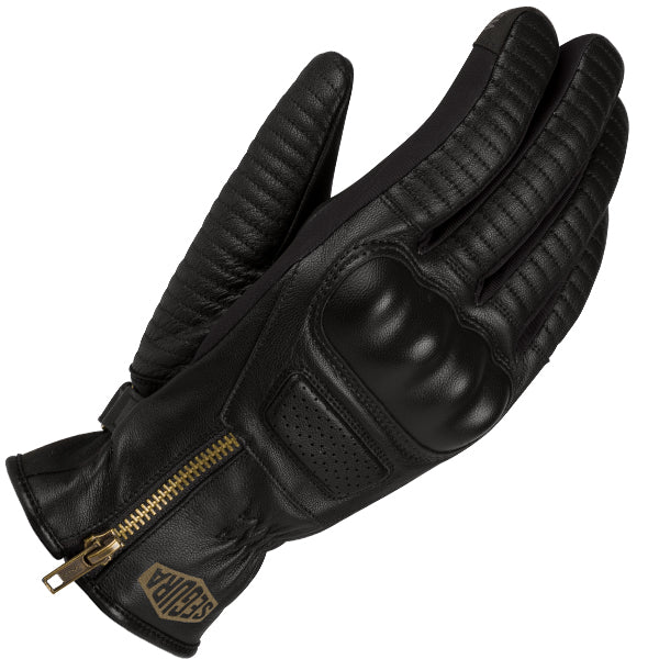 Segura Synchro Leather Gloves Black FREE UK Delivery, FREE 365 Day Returns | Moto Central