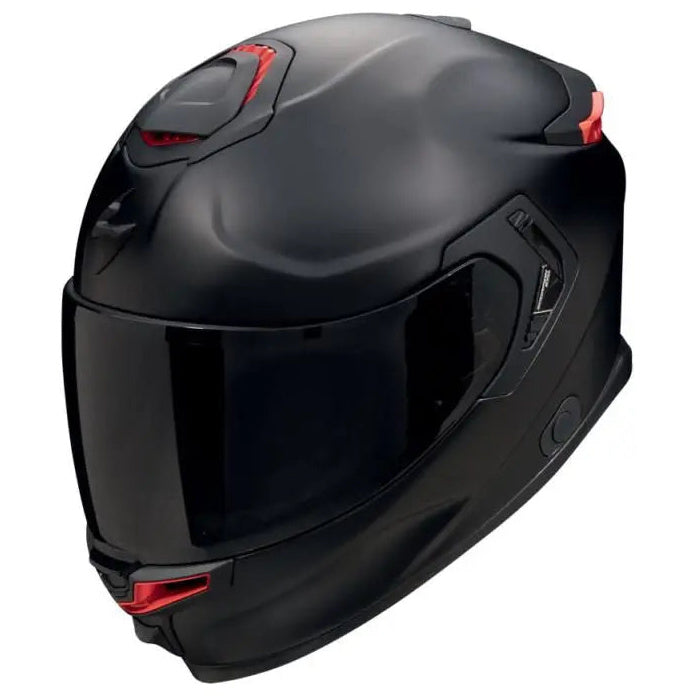 Scorpion EXO-GT SP Air Matt Black / Red - three-quarter front view