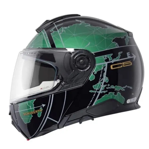 Schuberth C5 Globe Green  - FREE UK Shipping, FREE 365 Day Returns | Moto Central