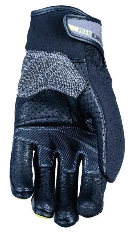 Five TFX-3 Airflow Textile Gloves Grey / Yellow FREE UK Delivery, FREE 365 Day Returns ; Moto Central