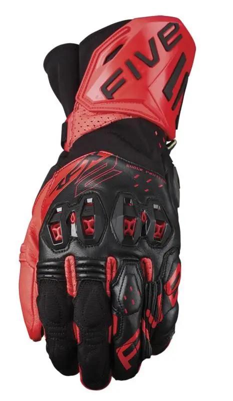 Five RFX2 Evo Leather Gloves Black / Fluo Red FREE UK Delivery, FREE 365 Day Returns ; Moto Central