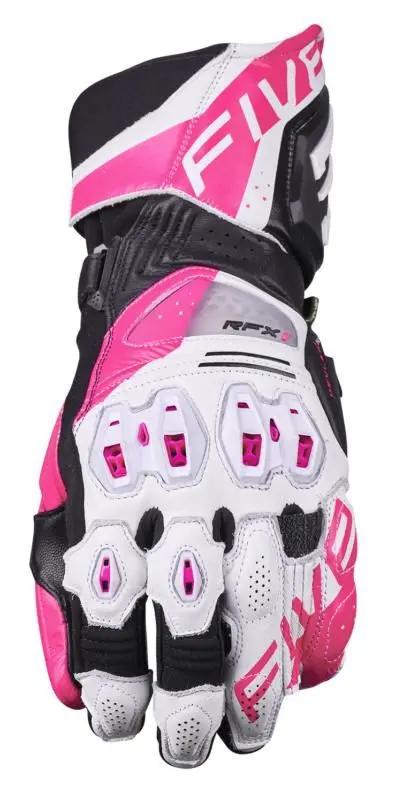 Five RFX1 Evo Ladies Leather Gloves White / Pink FREE UK Delivery, FREE 365 Day Returns ; Moto Central