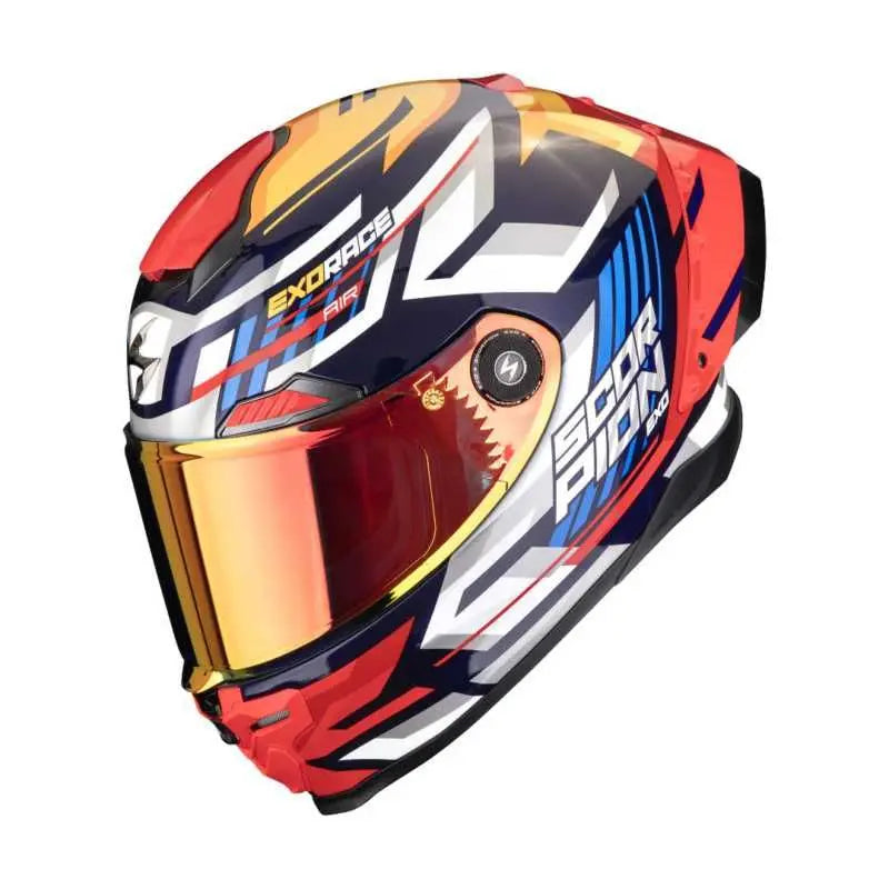 Scorpion Exo-Race Kobra Blue / Yellow / Red FREE UK Delivery, FREE 365 Day Returns | Moto Central