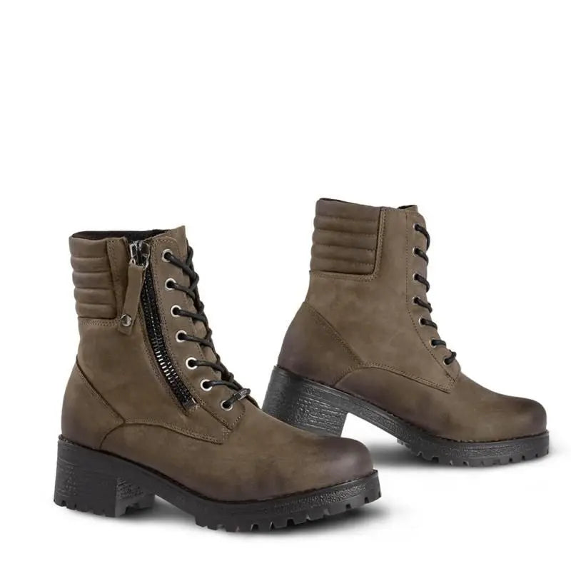 Falco Misty 2 Ladies Short Boots Army Green FREE UK Delivery, FREE 365 Day Returns | Moto Central
