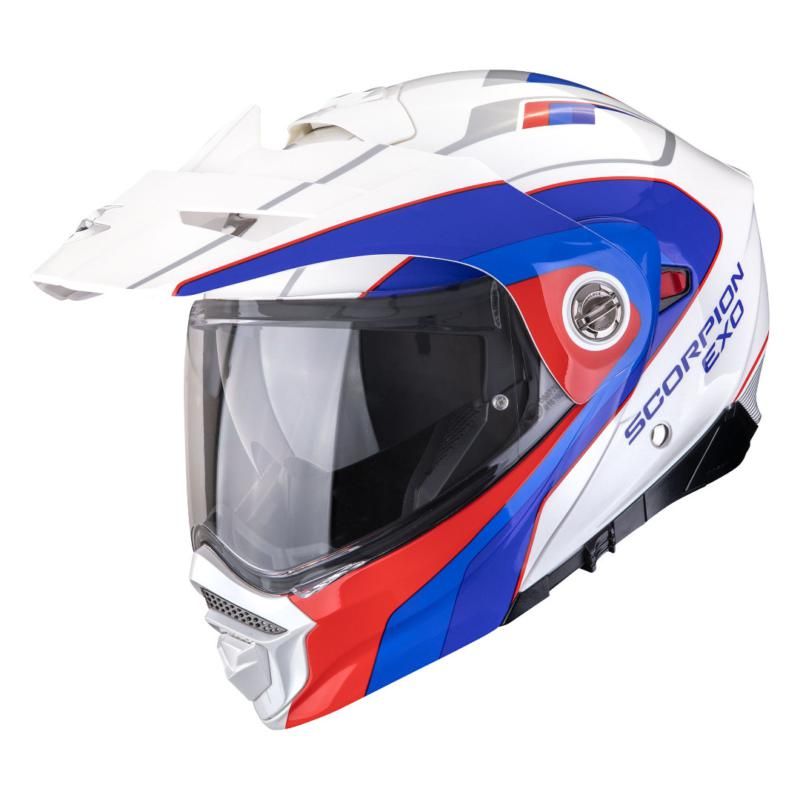 Scorpion ADX-2 Kamps White / Red / Blue FREE UK Delivery, FREE 365 Day Returns | Moto Central