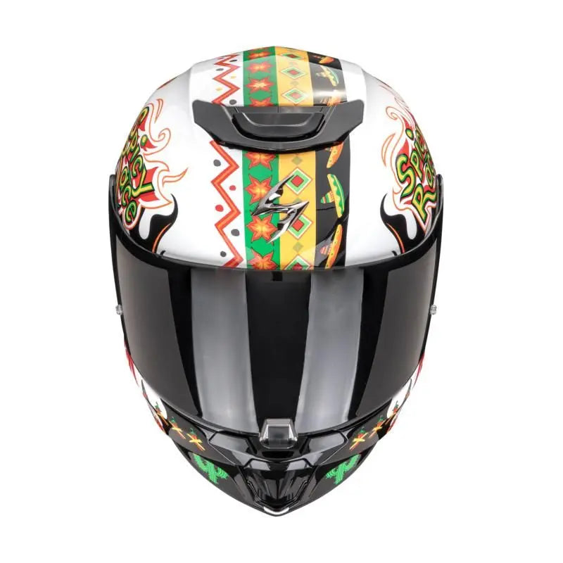 Scorpion EXO-JNR Kids Yucatan White / Orange / Black FREE UK Delivery, FREE 365 Day Returns | Moto Central