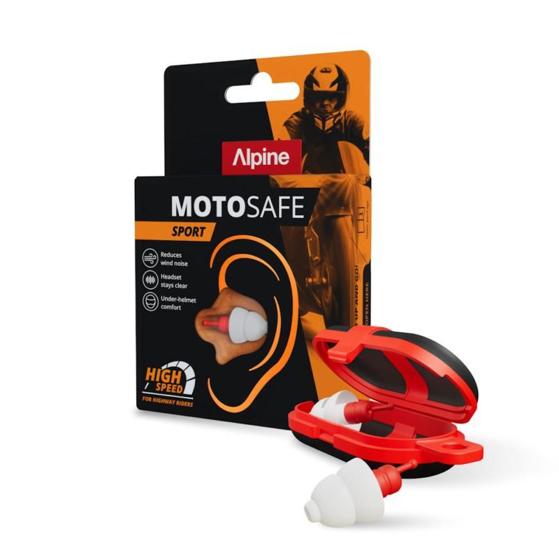 Alpine Motosafe Sport Earplugs White FREE UK Delivery, FREE 365 Day Returns | Moto Central