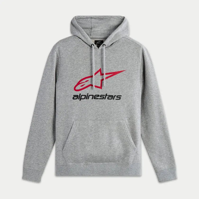 Alpinestars Always Hoodie V3 Grey Heather / Red FREE UK Delivery, FREE 365 Day Returns | Moto Central