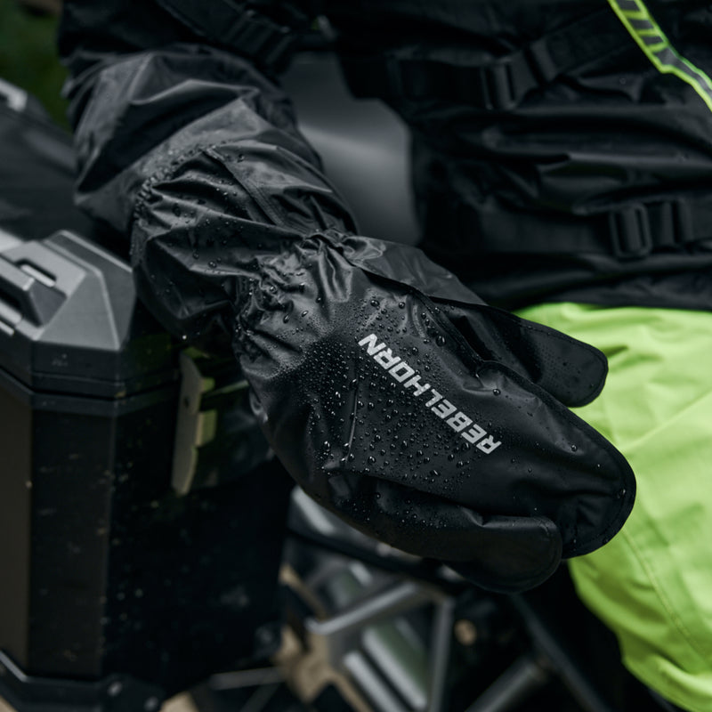 Rebelhorn Bolt Raincover Gloves Black FREE UK Delivery, FREE 365 Day Returns | Moto Central