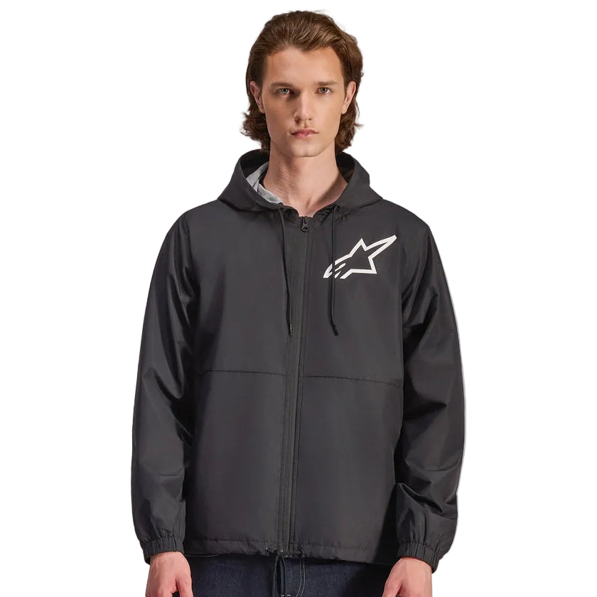 Alpinestars Speeder Chromium Windbreaker Jacket Black / White FREE UK Delivery, FREE 365 Day Returns | Moto Central