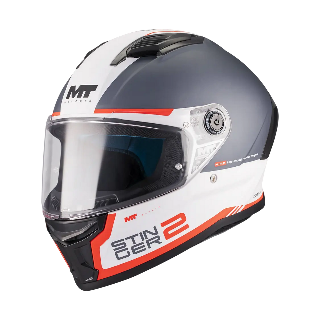 MT Helmet Stinger 2 Core A5 Matt Black / White / Red