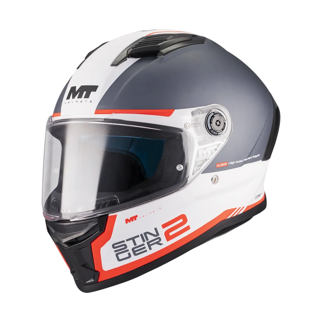 MT Helmet Stinger 2 Core A5 Matt Black / White / Red FREE UK Delivery, FREE 365 Day Returns | Moto Central