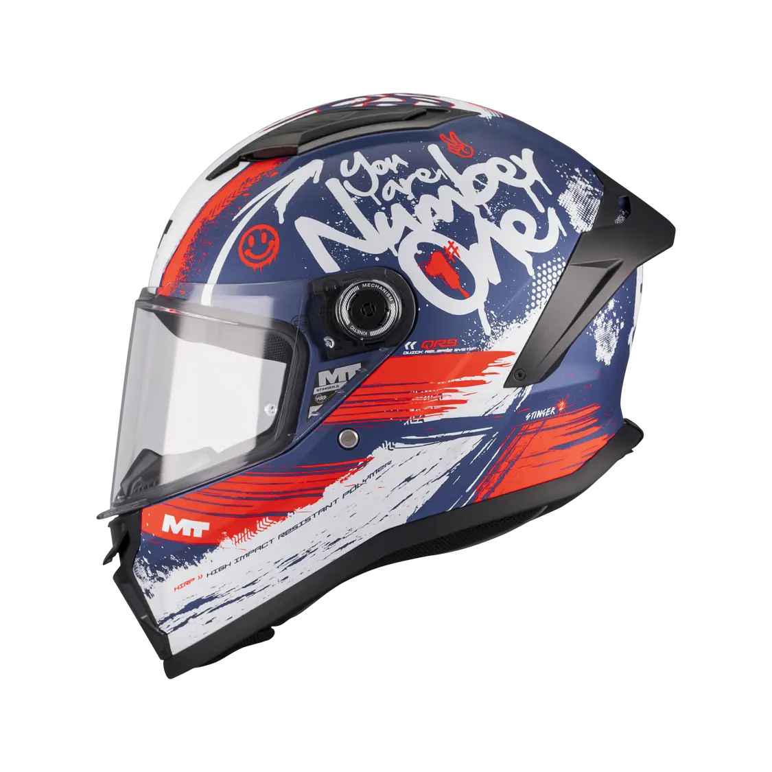 MT Helmet Stinger 2 Youth Rocket C17 Matt Blue / Red / White FREE UK Delivery, FREE 365 Day Returns | Moto Central