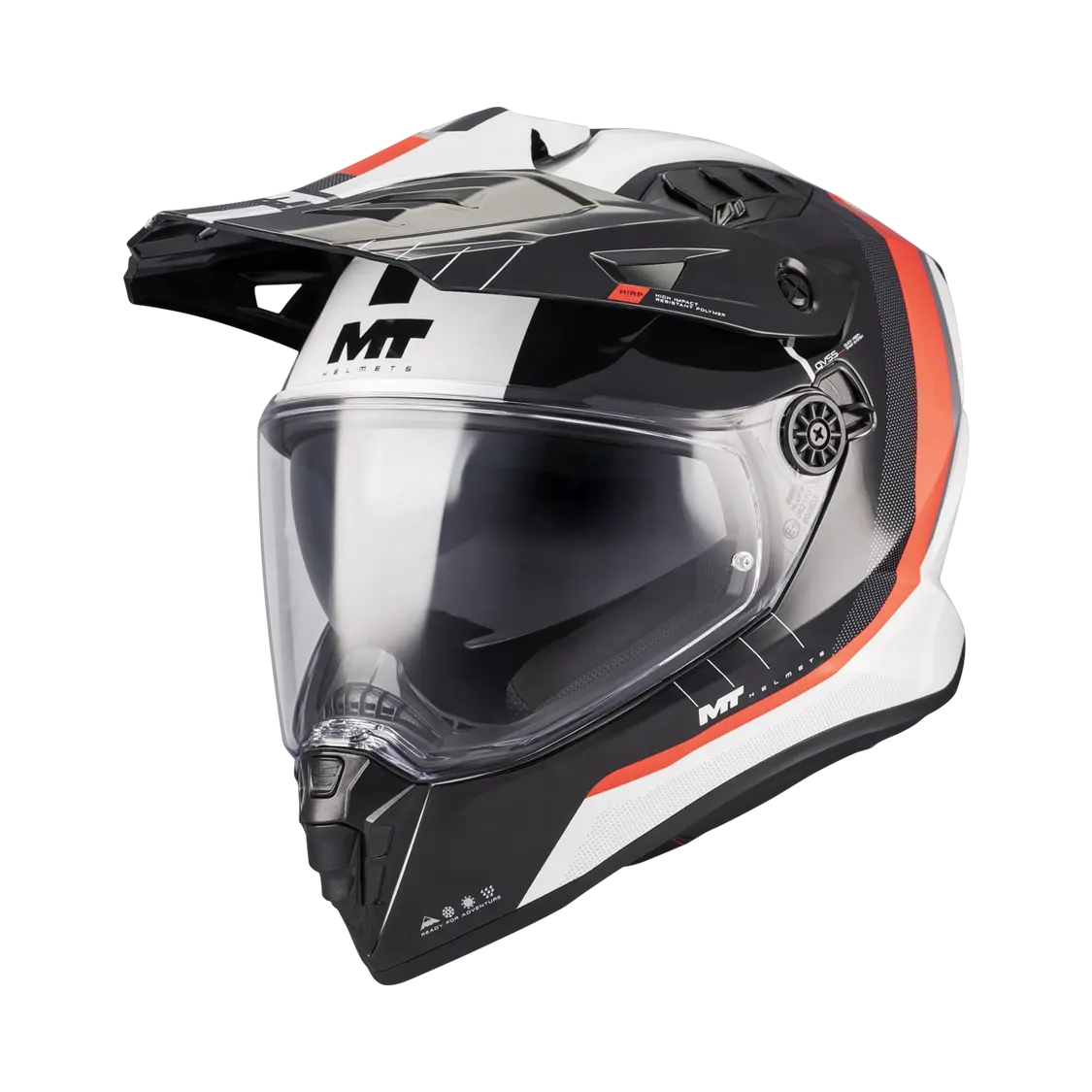 MT Helmet Track SV Nomad A15 Gloss White / Black / Red FREE UK Delivery, FREE 365 Day Returns | Moto Central