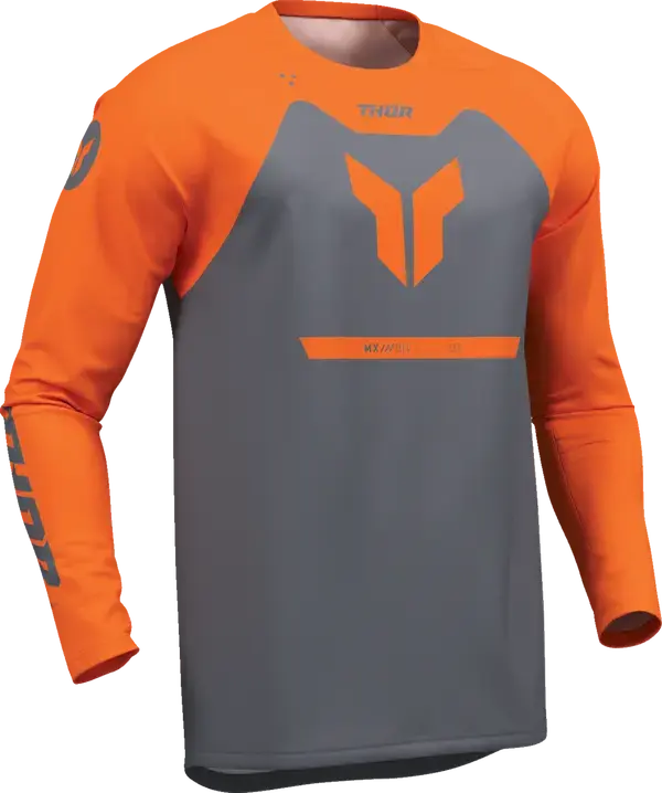 Thor Ridemode Menace Youth Jersey Charcoal Grey / Orange - FREE UK Shipping, FREE 365 Day Returns | Moto Central