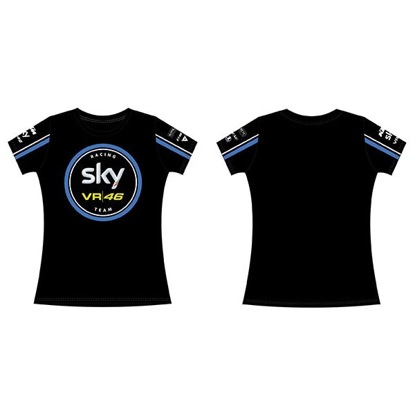 VR46 Team Replica Ladies T-Shirt Black / Blue