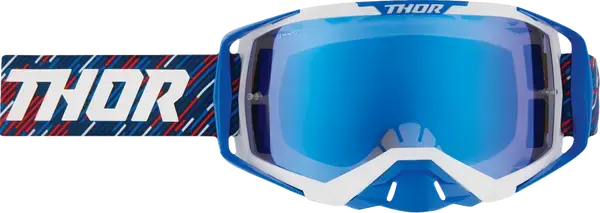 Thor Activate Goggles Stripes Red / White / Blue - FREE UK Shipping, FREE 365 Day Returns | Moto Central