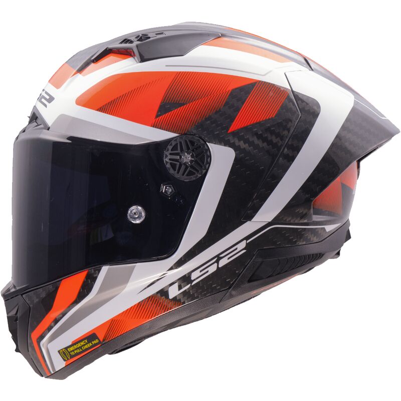 LS2 FF805 Thunder GP Aero Carbon Raute White / Red