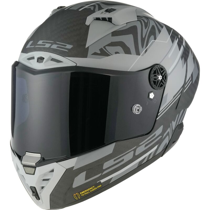 LS2 FF805 Thunder GP Aero Carbon Polar Matt Black
