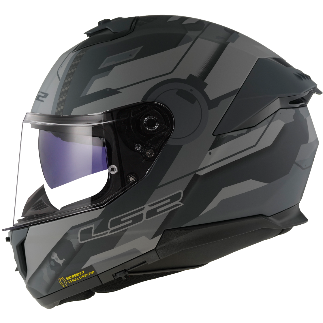 LS2 FF808 Stream 2 Shadow Matt Titanium / Grey FREE UK Delivery, FREE 365 Day Returns | Moto Central