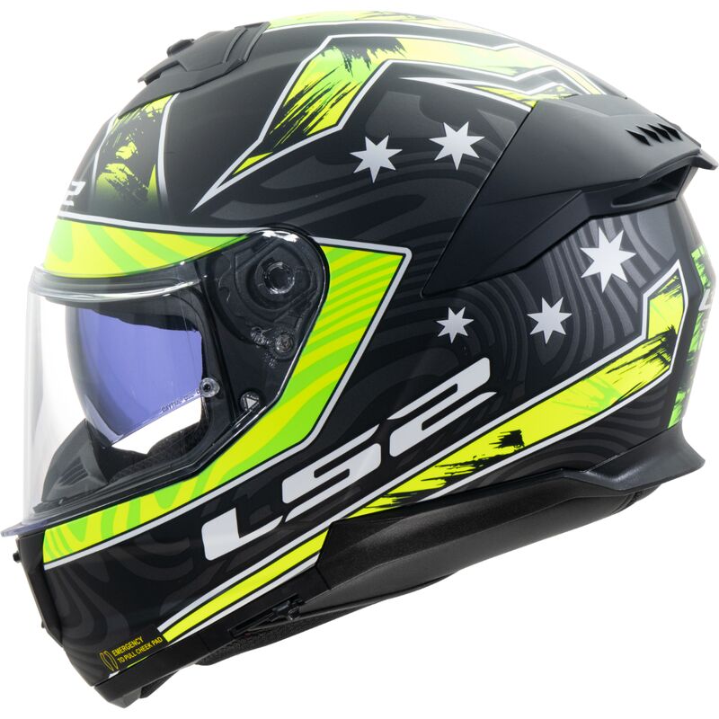 LS2 FF808 Stream 2 Galdam Black / Hi-Vis Yellow