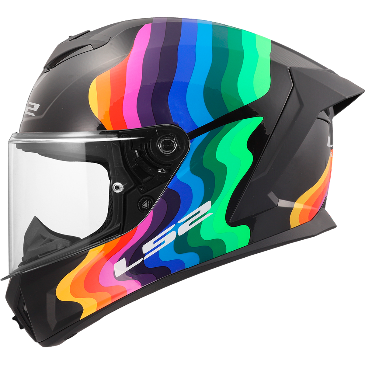 LS2 FF353 RAPID FULL FACE MOTORCYCLE HELMET MATT BLACK WITH MIRROR CHROME VISOR