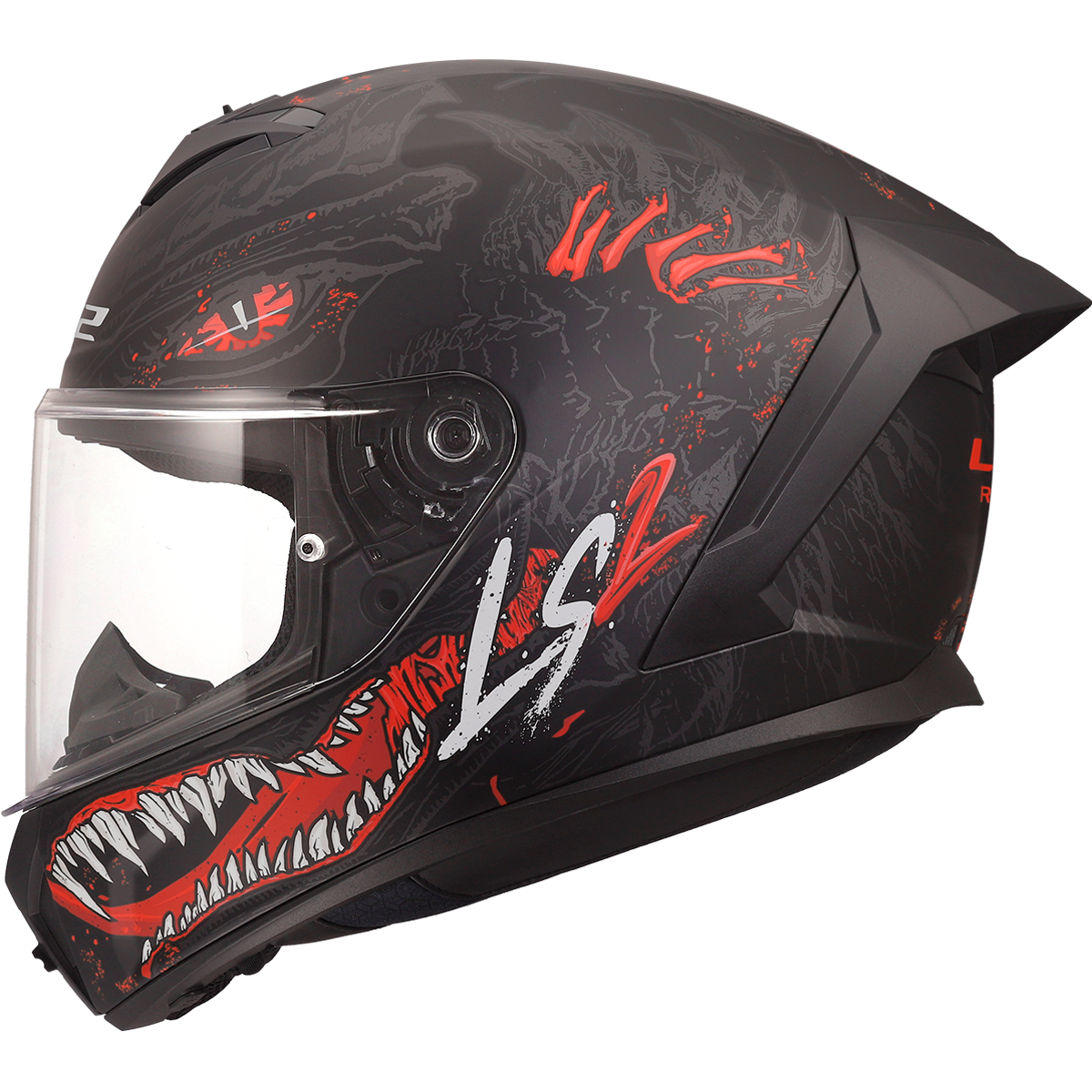 LS2 FF820 Rapid 3 Kaiju 2 Black / Red / White FREE UK Delivery, FREE 365 Day Returns | Moto Central