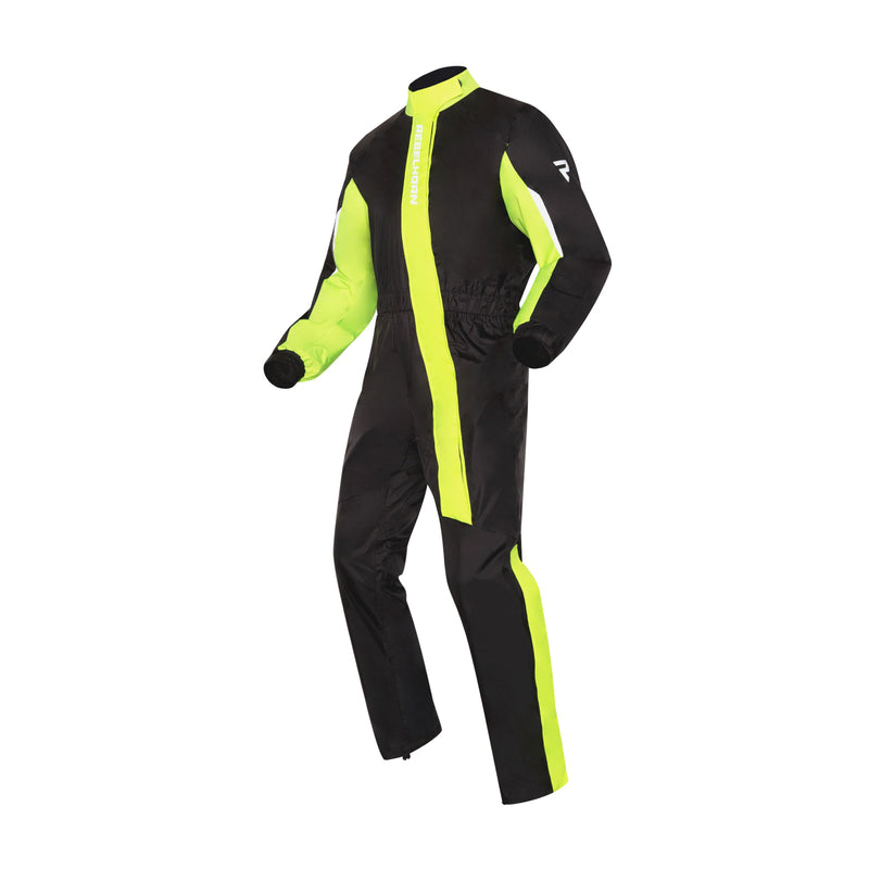 Rebelhorn Travel Waterproof Over Suit Black / Fluo Yellow FREE UK Delivery, FREE 365 Day Returns | Moto Central