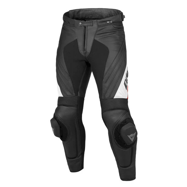 Dainese Delta Pro Evo C2 Perf Leather Trouser Black / White - FREE UK Shipping, FREE 365 Day Returns | Moto Central