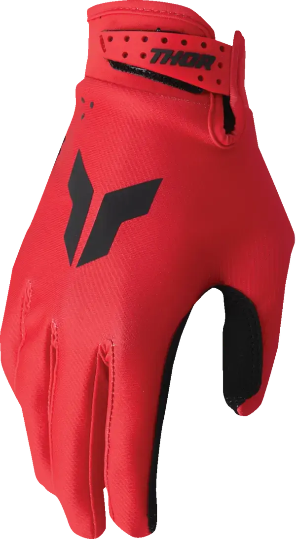 Thor Launchmode Split Youth Textile Gloves Red - FREE UK Shipping, FREE 365 Day Returns | Moto Central