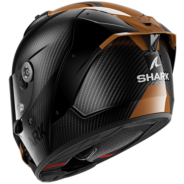 Shark Aeron Carbon Skin Carbon / Copper / Black - FREE UK Shipping, FREE 365 Day Returns | Moto Central