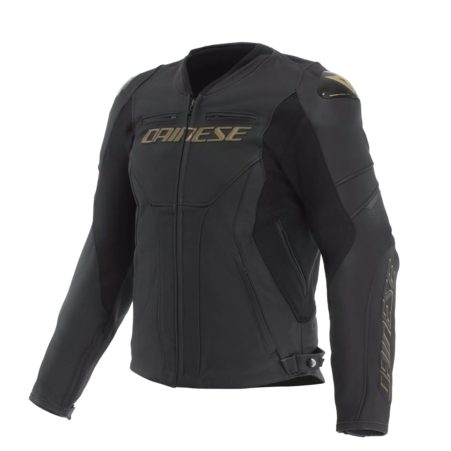 Dainese Racing 5 Leather Jacket Black / Gold