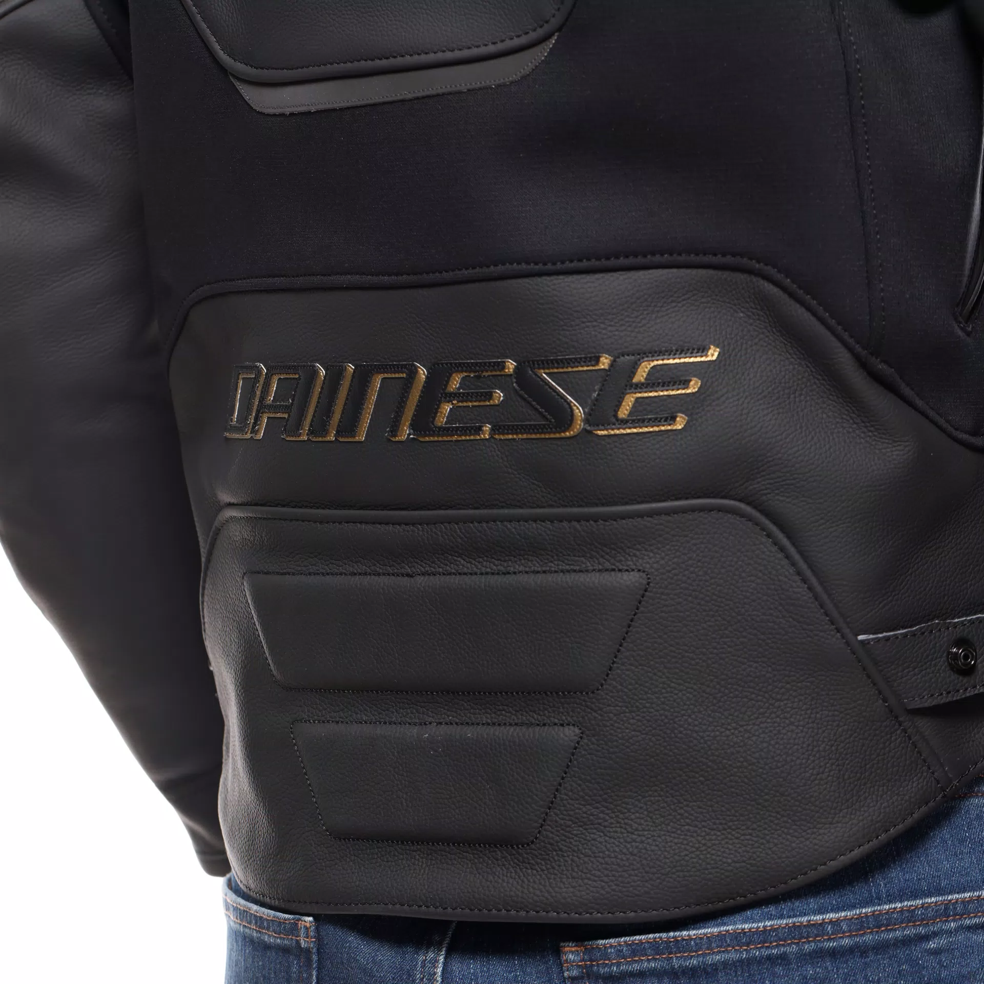 Dainese Racing 5 Leather Jacket Black / Gold