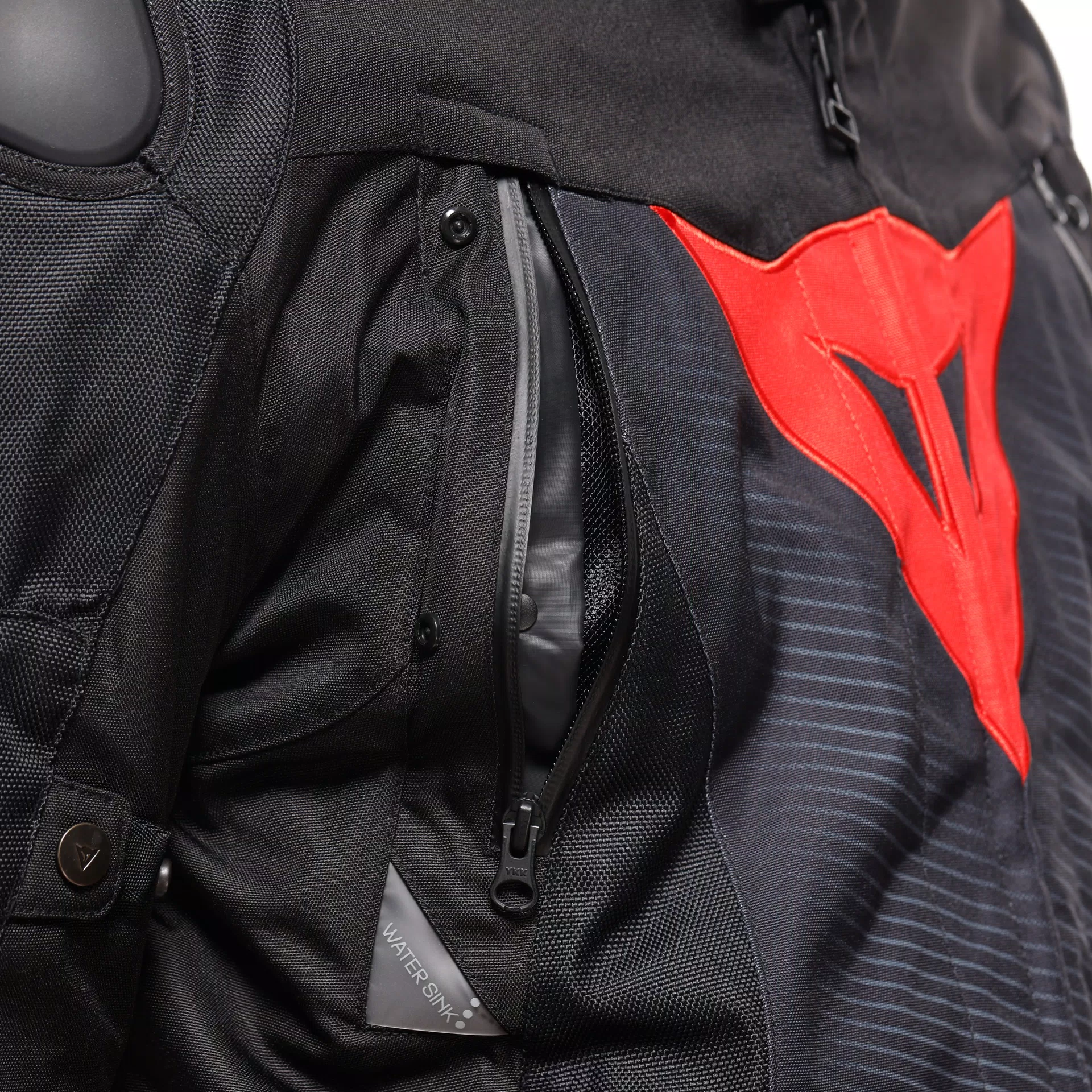 Dainese Super Sprint D-Dry Textile Jacket Black / Lava Red