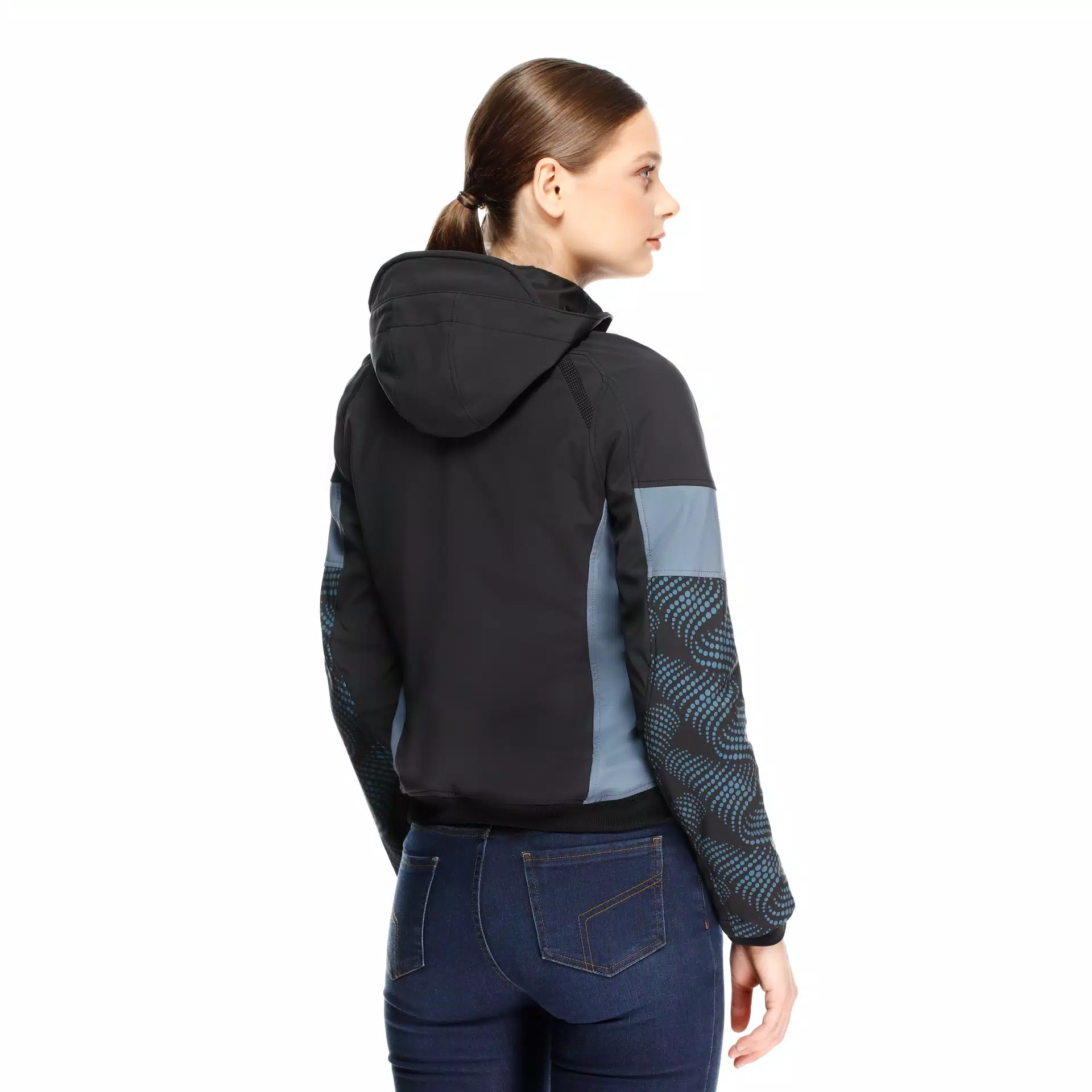 Dainese Ignite 2 Hoodie Ladies Textile Jacket Black / Blue Mirage - FREE UK Shipping, FREE 365 Day Returns | Moto Central