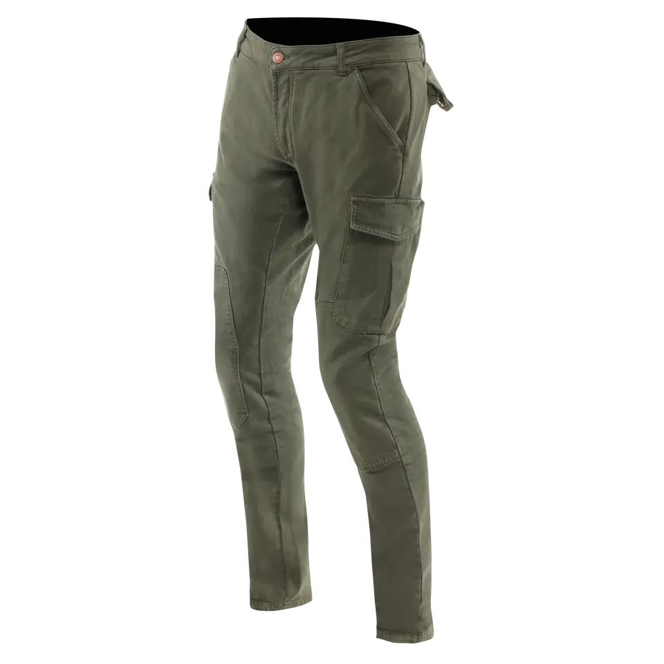 Dainese AA New Slim Taperd Cargo Trouser Army Green FREE UK Delivery, FREE 365 Day Returns | Moto Central