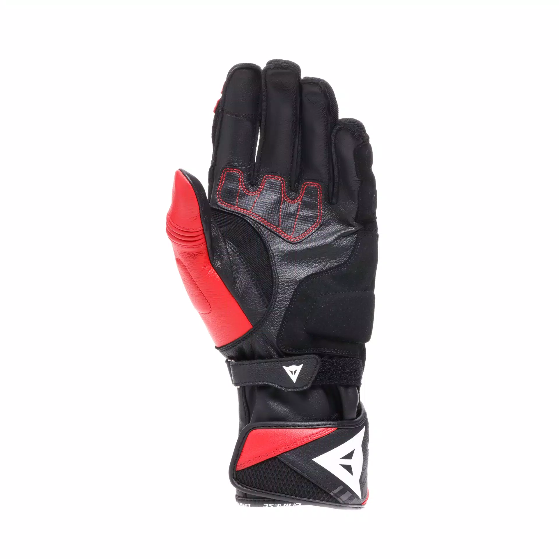 Dainese Reacto Carbon Long Gloves Black / Lava Red