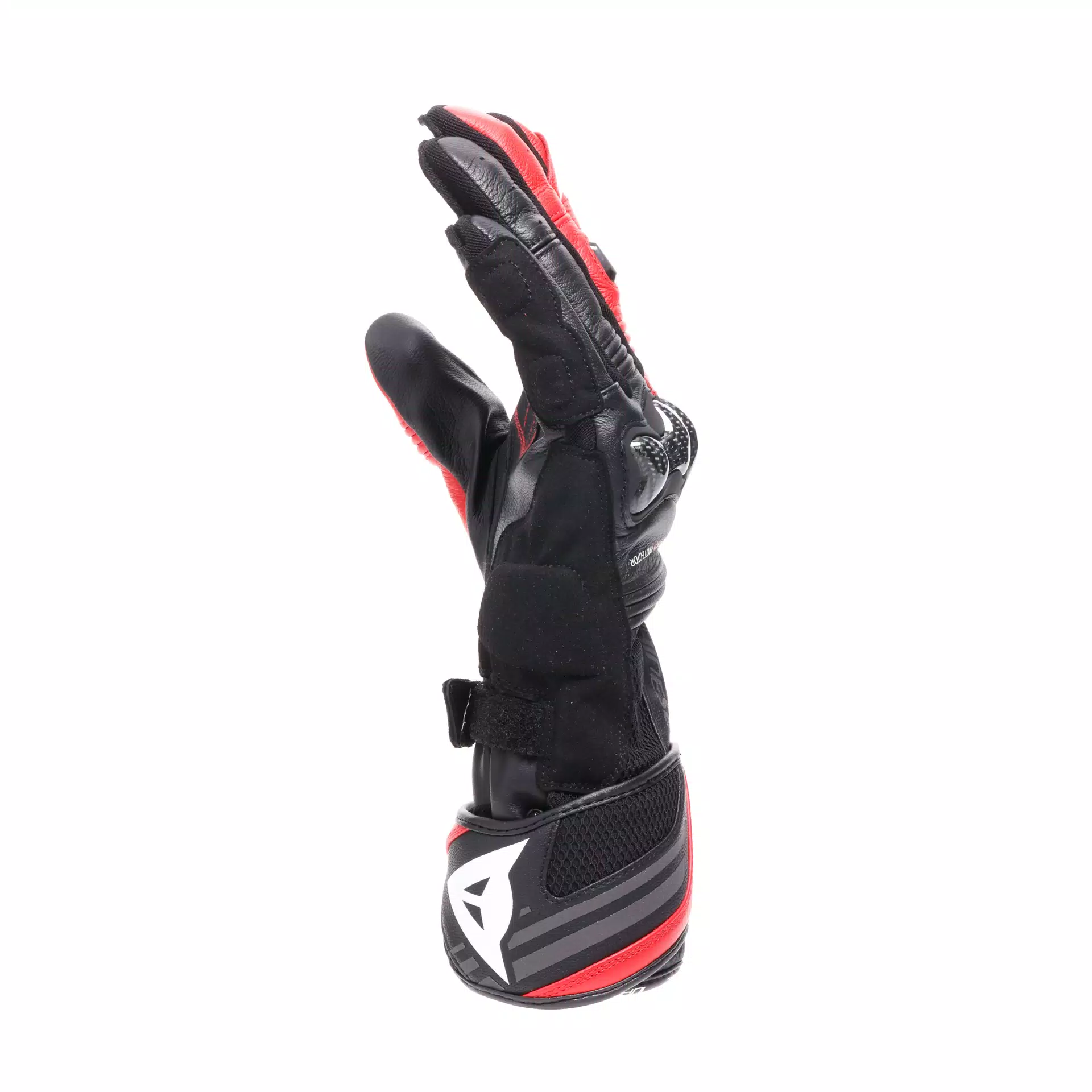 Dainese Reacto Carbon Long Gloves Black / Lava Red
