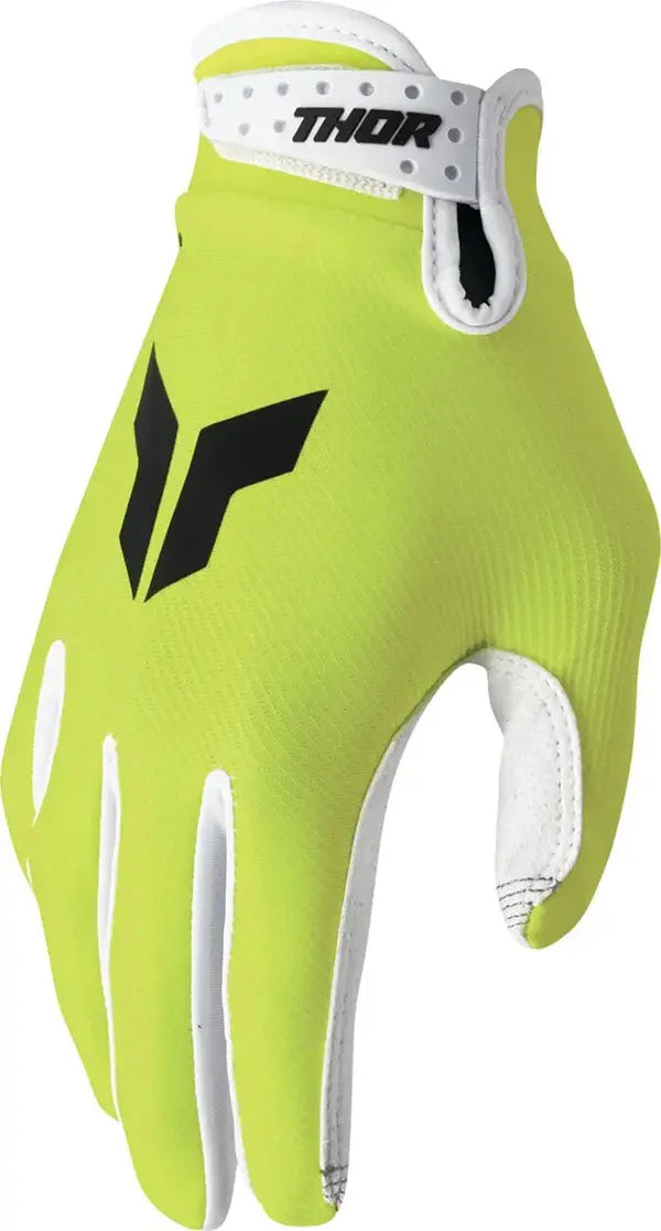Thor Launchmode Textile Gloves Acid / White - FREE UK Shipping, FREE 365 Day Returns | Moto Central
