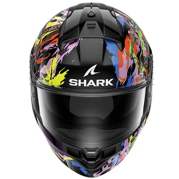 Shark Ridill 2 Raging Beast Black / Violet / Yellow  - FREE UK Shipping, FREE 365 Day Returns | Moto Central