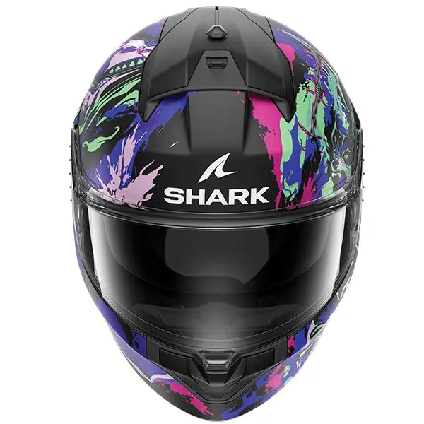 Shark Ridill 2 Raging Beast Black / Violet / Green  - FREE UK Shipping, FREE 365 Day Returns | Moto Central