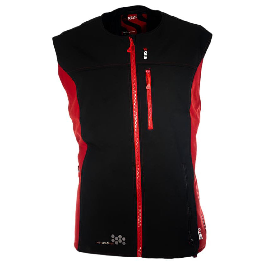 Keis B501WR Premium Ladies Heated Body Warmer Black / Red - alternate product view
