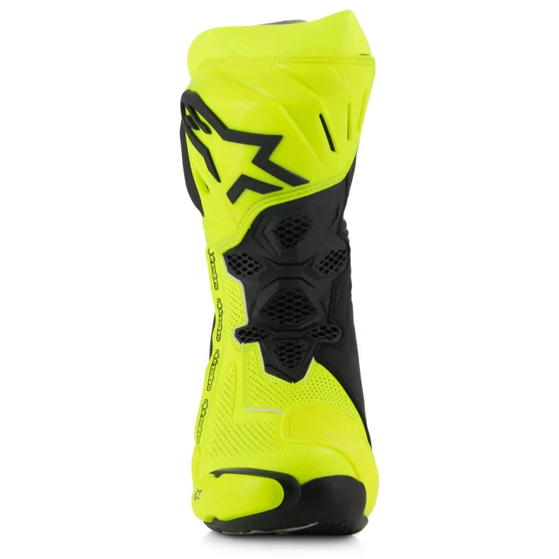 Alpinestars Supertech R Vented Boots Fluo Yellow / Black front view