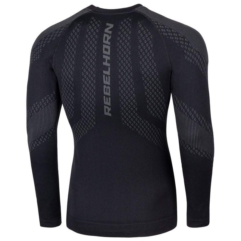 Rebelhorn Active 2 Thermoactive Long Sleeves T-Shirt Black / Grey FREE UK Delivery, FREE 365 Day Returns | Moto Central