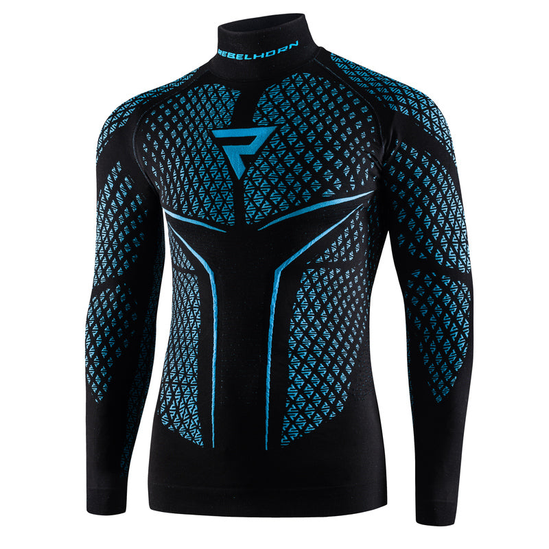 Rebelhorn Therm 2 Thermoactive Long Sleeves T-Shirt Black / Blue FREE UK Delivery, FREE 365 Day Returns | Moto Central